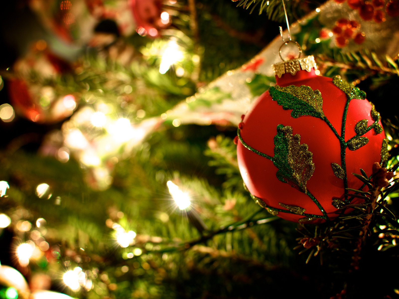 елка, шар, ветка, шарик, Новый Год, Рождество, гирлянда, Christmas, праздни...