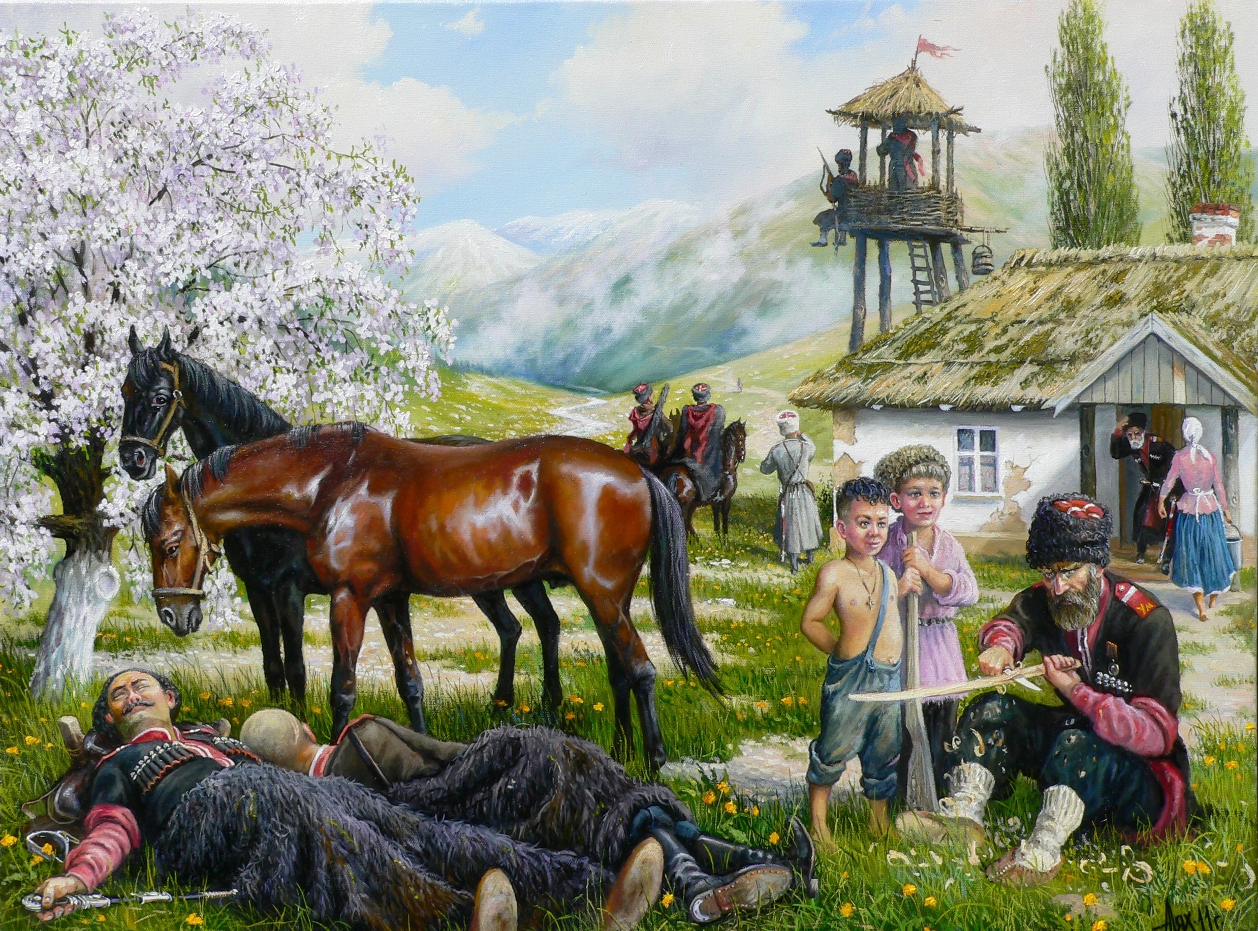 Андрей Лях художник живопись казаки