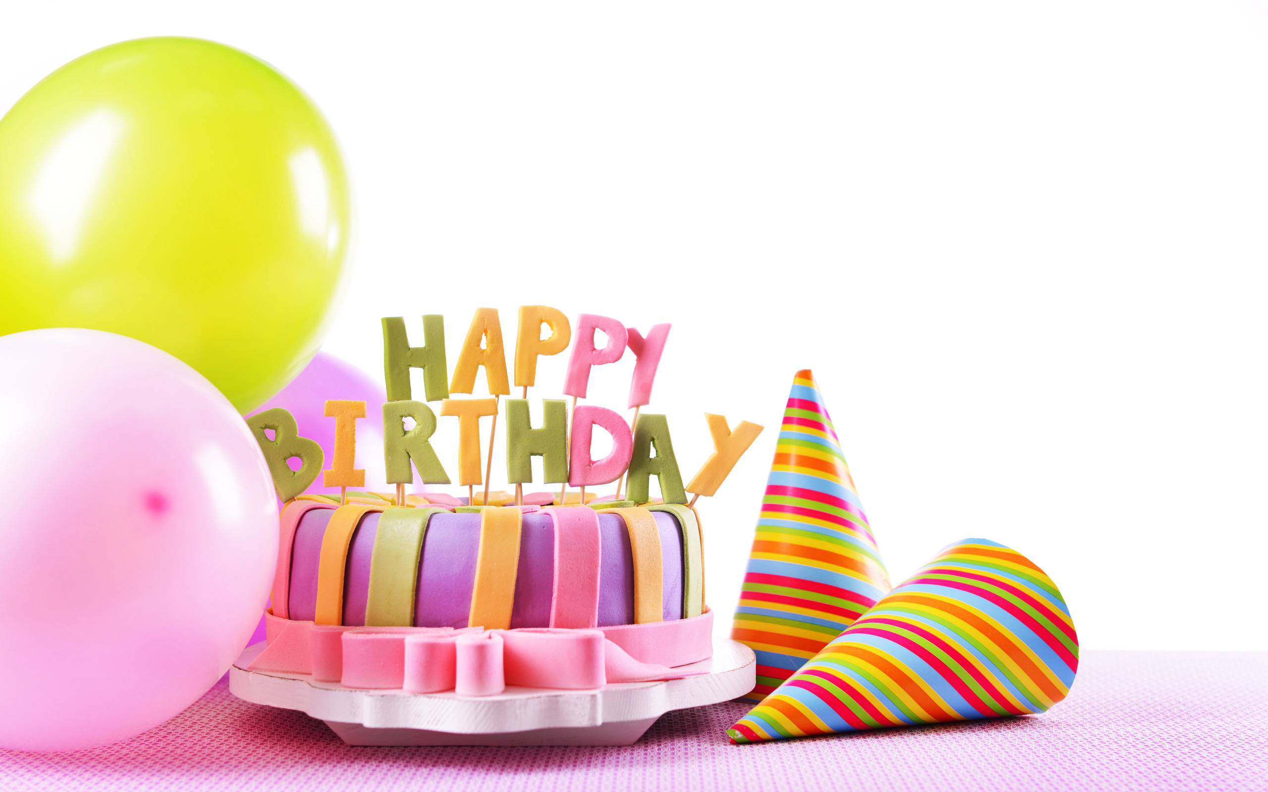Скачать обои свечи, торт, cake, sweet, decoration, Happy, День Рождения, Bi...