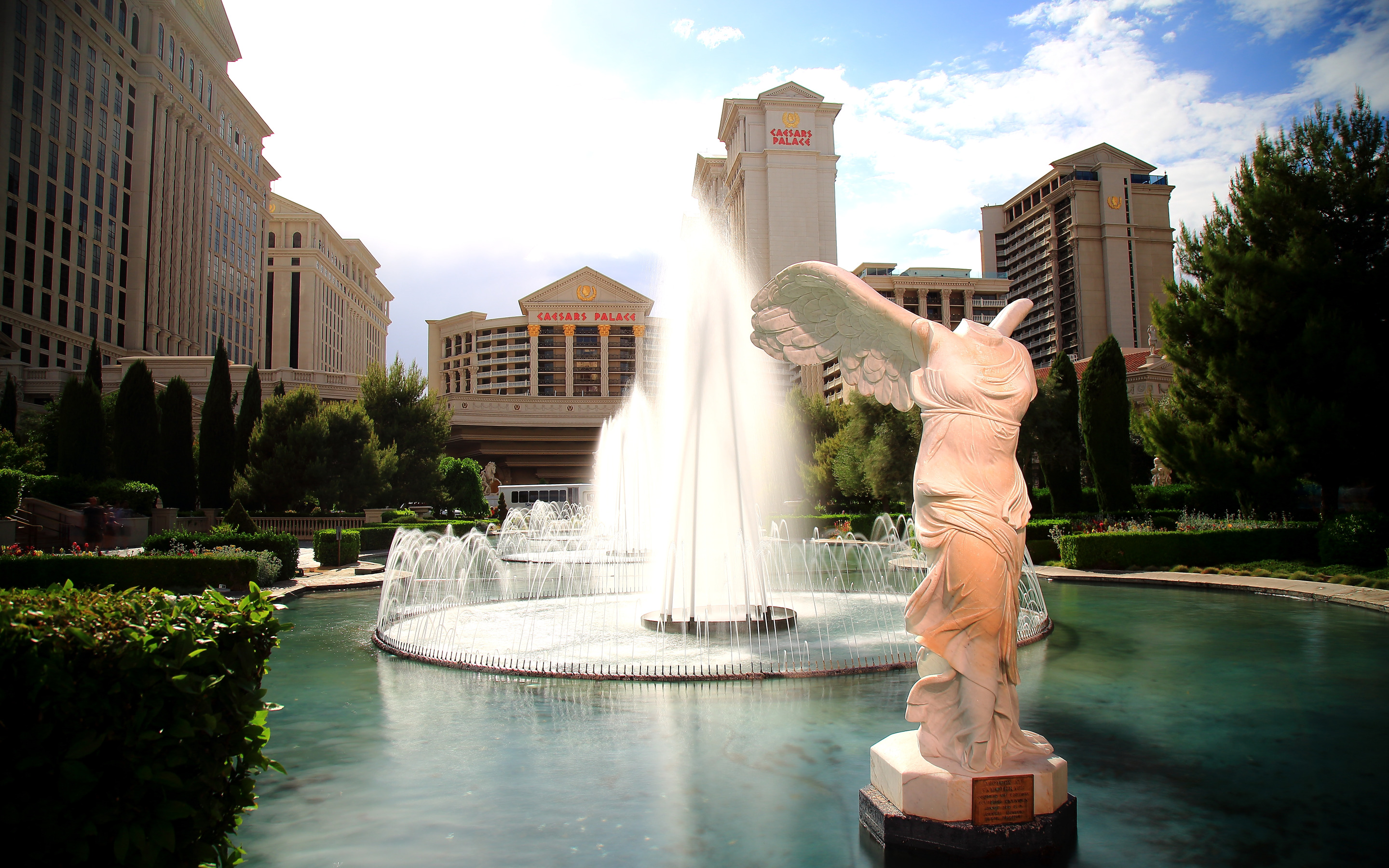 Скачать обои Лас-Вегас, фонтан, USA, США, Caesars Palace, Las Vegas, founta...