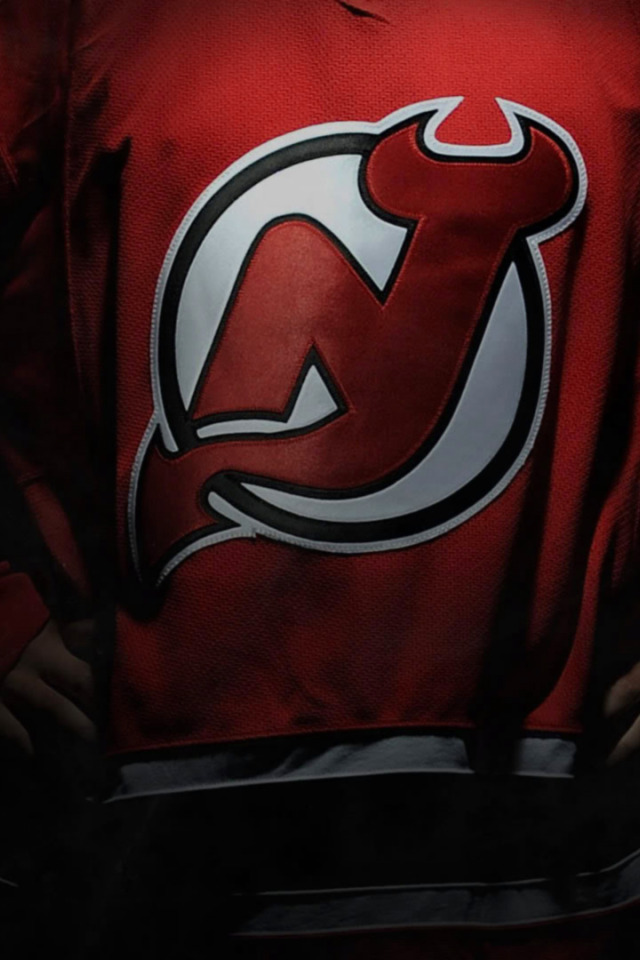 Красный, Логотип, НХЛ, Нью-Джерси, New Jersey, Девилз, Devils, Хоккейный кл...