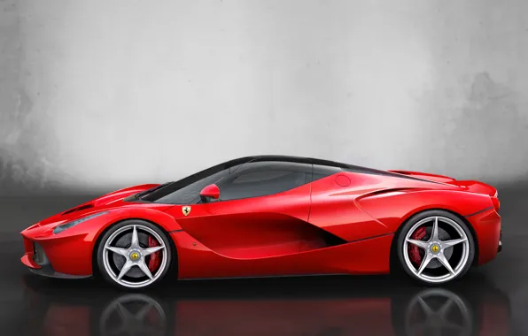 Картинка авто, тачка, Ferrari, феррари, вид сбоку, 2013, LaFerrari