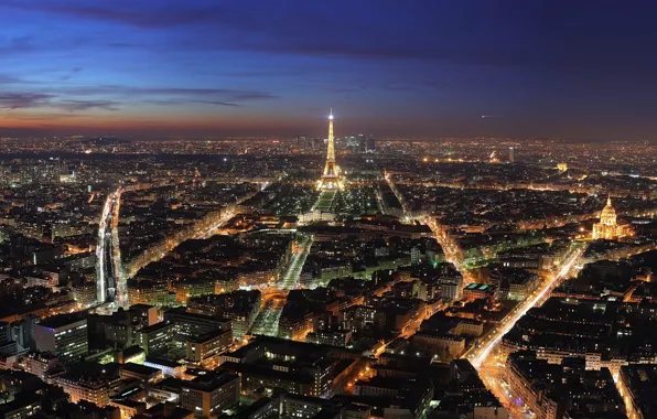Картинка города, башня, париж