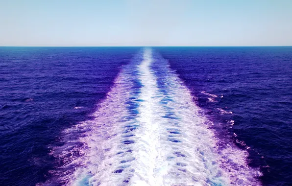 Картинка фиолетовый, море. след, оттенок