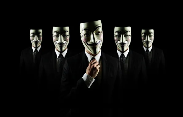 Картинка полумрак, много, анонимус, Anonymous