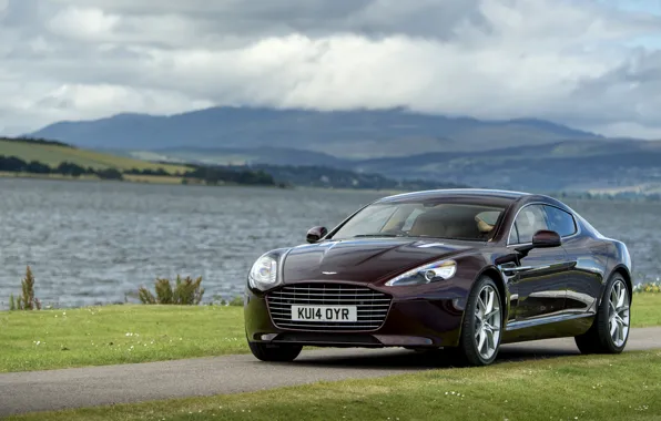 Картинка фото, Aston Martin, побережье, автомобиль, металлик, Rapide S