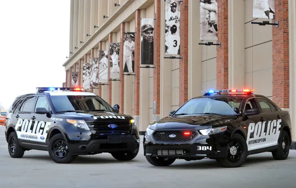 Картинка Ford, полиция, джип, седан, форд, Taurus, Sedan, спец.версия, эксплорер, таурус, Police Interceptor, Explorer