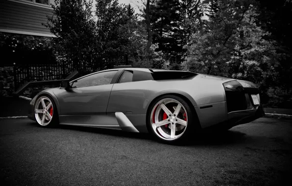 Картинка Lamborghini, черно-белое, литье