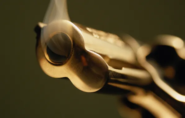 Картинка макро, оружие, дым, револьвер, smoke, weapon, 1920x1200, macro, revolver