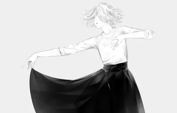 Картинка девушка, танец, арт, Sawasawa