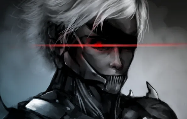 Картинка глаз, арт, повязка, парень, MGS, Metal Gear Solid, Raiden, Rising