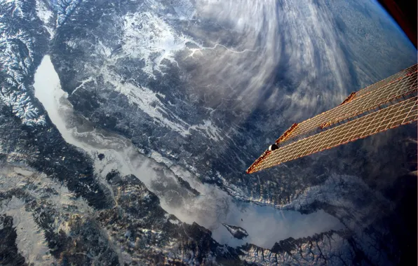 Картинка озеро, вид, спутник, Байкал, из космоса