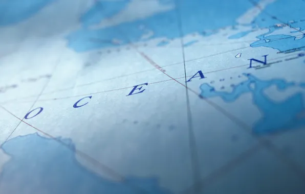 Картинка буквы, океан, карта
