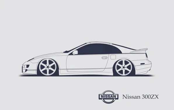 Картинка Nissan, 300ZX, Minimalistic, SrCky Design