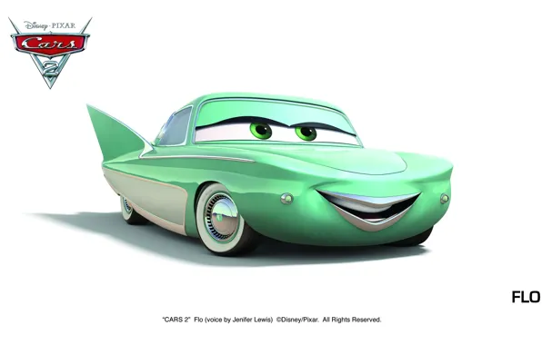 Картинка pixar, машинки, тачки 2, cars 2, flo