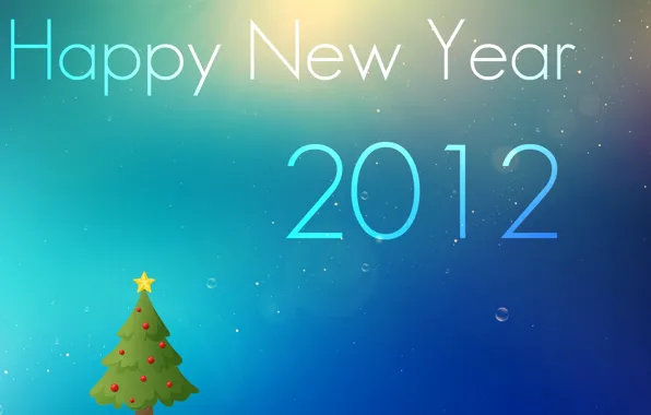 Картинка надпись, обоя, ель, Новый год, 2012, happy, wallpapers, new, year, новогодняя