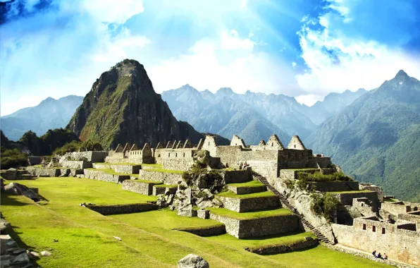 Картинка развалины, Америка, архитектура, путешествие, цивилизация, Peru, The city Machu-Picchu, потерянный город инков, Перу, Мачу-Пикчу, ancient …