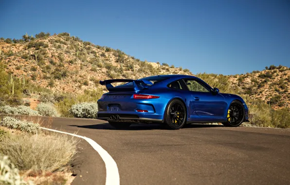 Картинка 911, Porsche, суперкар, порше, синяя, GT3
