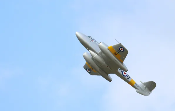 Картинка небо, полет, истребитель, реактивный, Gloster Meteor
