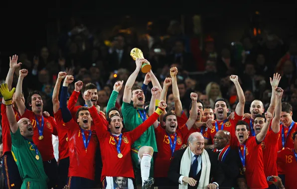 Картинка футбол, испания, кубок, чемпионат мира 2010, сборная испании