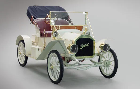 Картинка белый, ретро, кабриолет, Buick, Touring Runabout, 1908, Model 10