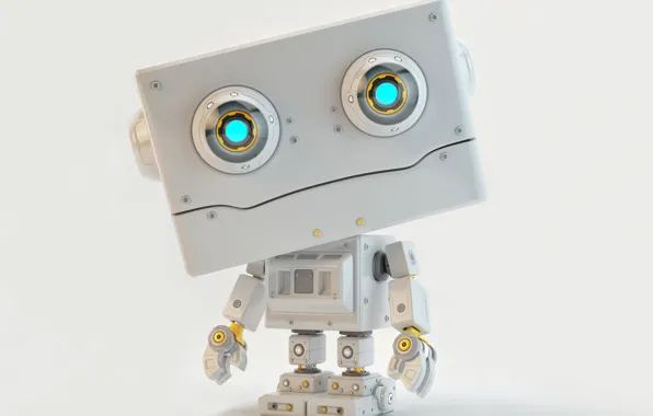 Картинка взгляд, абстракция, механизм, робот, арт, robot, андроид, android, смотрит, кто, того, wallpaper., него, изучает, сканирующий