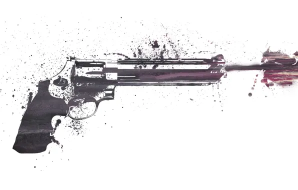 Картинка оружие, узоры, краски, рисунок, colors, выстрел, револьвер, weapon, patterns, 1920x1080, picture, shot, revolver