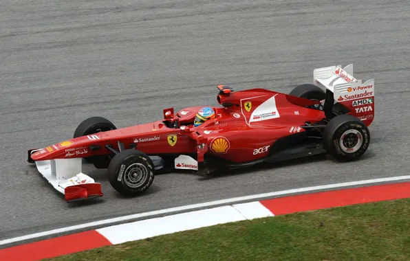 Картинка формула 1, Ferrari, феррари, formula 1, 2011, Fernando Alonso, Фернандо Алонсо
