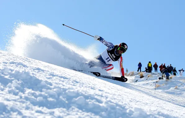 Картинка снег, олимпиада, лыжник, горные лыжи, Сочи 2014, Sochi 2014, зимние олимпийские игры, Спортсмен