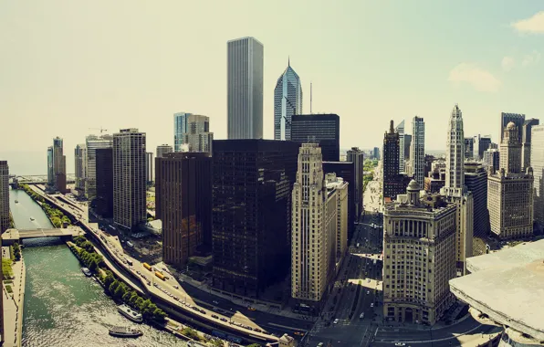 Картинка здания, дома, небоскребы, америка, чикаго, сша, chicago