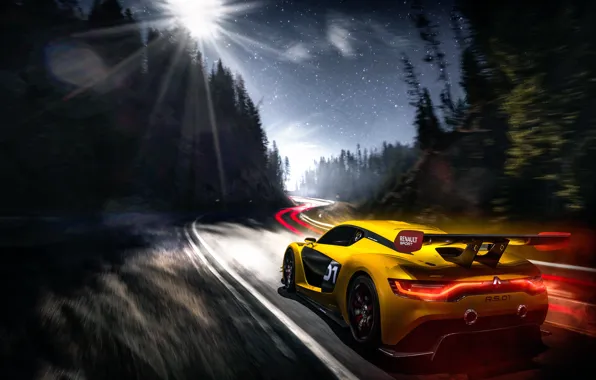 Картинка скорость, трасса, Renault Sport