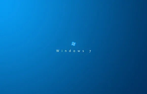 Картинка минимализм, windows 7, синий фон, Hi Tech