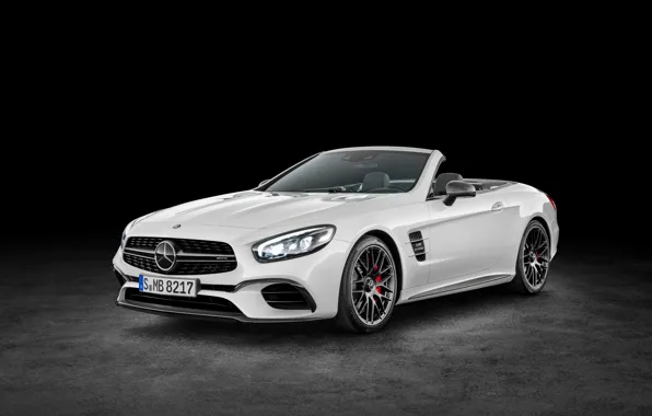Картинка белый, Mercedes-Benz, кабриолет, мерседес, AMG, амг, без крыши, R231, SL-Class