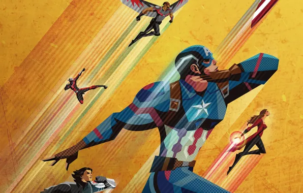 Картинка Art, Marvel, Первый Мститель Противостояние, Captain America Civil War