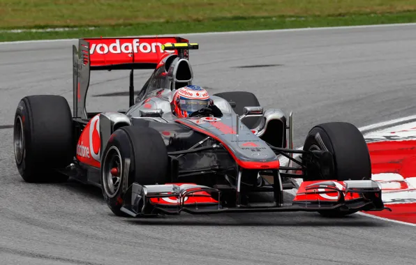Картинка McLaren, Макларен, формула 1, formula 1, 2011, Malaysian GP, Sepang, Kuala Lumpur, McLaren MP4-26, Jenson …