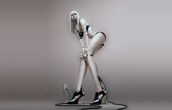 Картинка девушка, робот, киборг