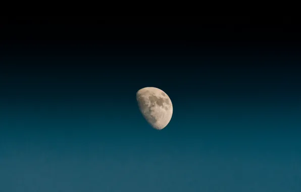Картинка небо, космос, синий, луна