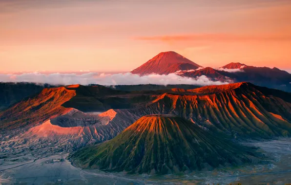 Картинка горы, вулкан, Бромо, Индонезии, Ява, Тенгер