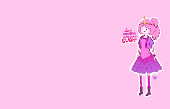 Картинка принцесса, Princess, время приключений, Adventure Time, Бубльгум, Bubblegum