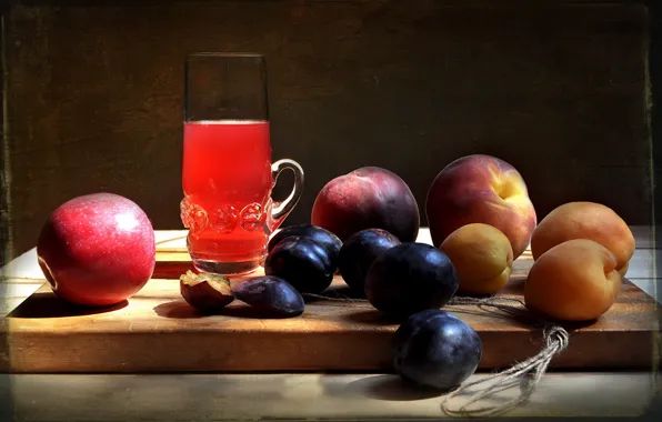 Картинка лето, сок, напиток, фрукты, натюрморт, композиция