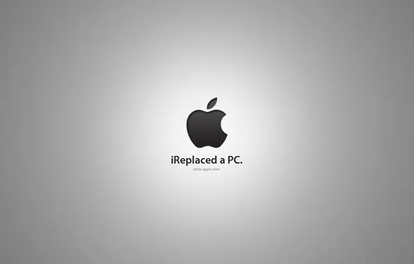 Картинка apple, mac, logo, ireplaced a pc