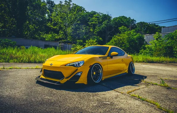 Картинка Yellow, Summer, Stance, Low, FR-S, Scion, Ligth
