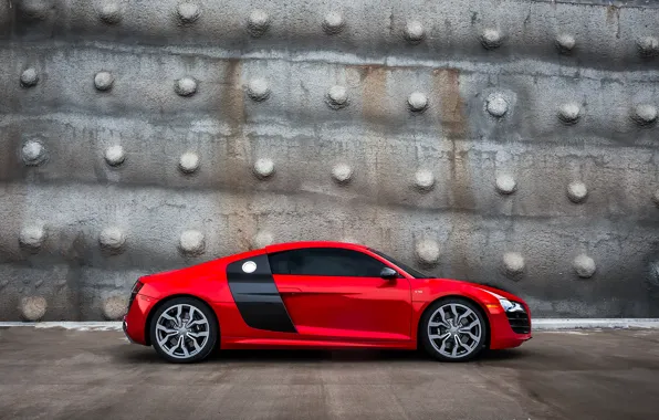 Картинка Audi, ауди, тюнинг, профиль, red, красная