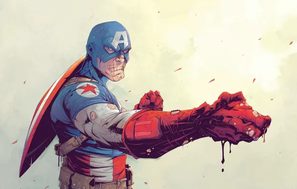 Обои Art, Капитан Америка, Captain America, Tonton Revolver картинки на рабочий стол, раздел фантастика - скачать
