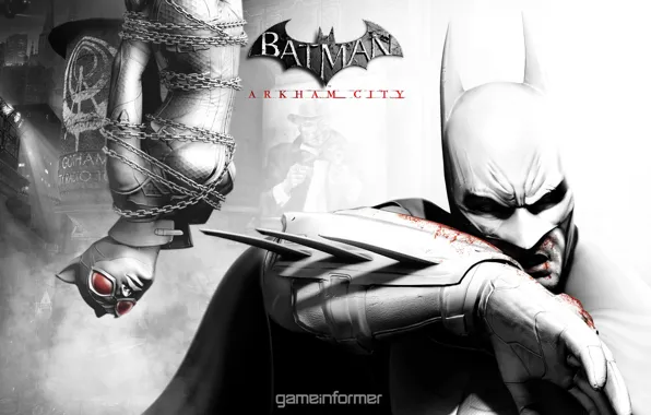 Картинка Игра, Бэтмен, Batman: Arkham City, Аркхем, GAME INFORMER, Женщина кошка