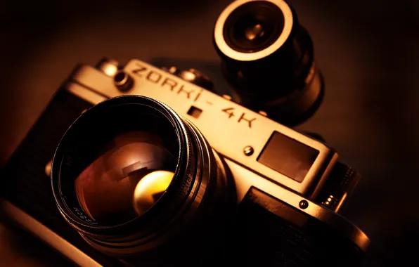 Картинка камера, фотоаппарат, объектив, зоркий, photocamera, zorki-4k