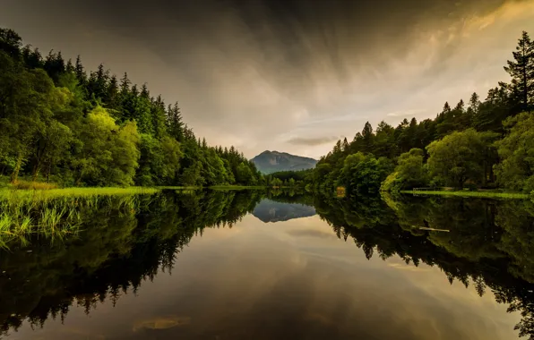 Картинка озеро, Шотландия, Лохан, Гленкое