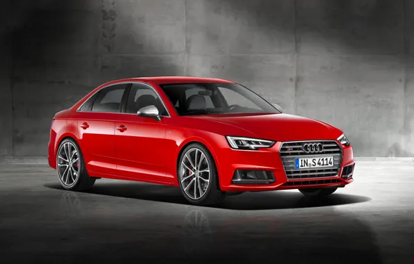 Картинка Audi, ауди, Red, красная, Sedan, 2015