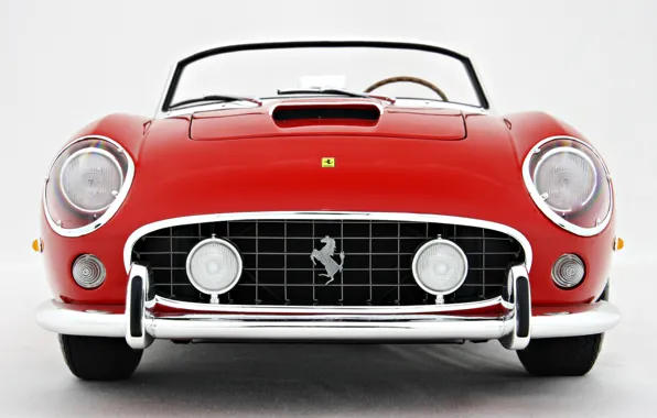 Картинка Красный, логотип, Ретро, Капот, Ferrari, 250, Моделька
