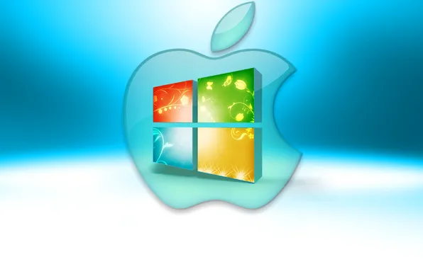Картинка компьютер, apple, логотип, mac, эмблема, windows, операционная система